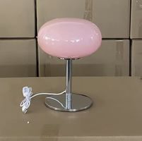 Pink Bulp Glas Lampe , 70er Jahre Design, Tischlampe, Top!