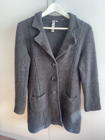 Damen Mantel Bluhmod Wolle grau Grösse L