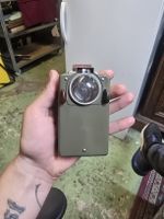 Armee Taschenlampe Metall olivgrün mit Farbfiltern (G1)