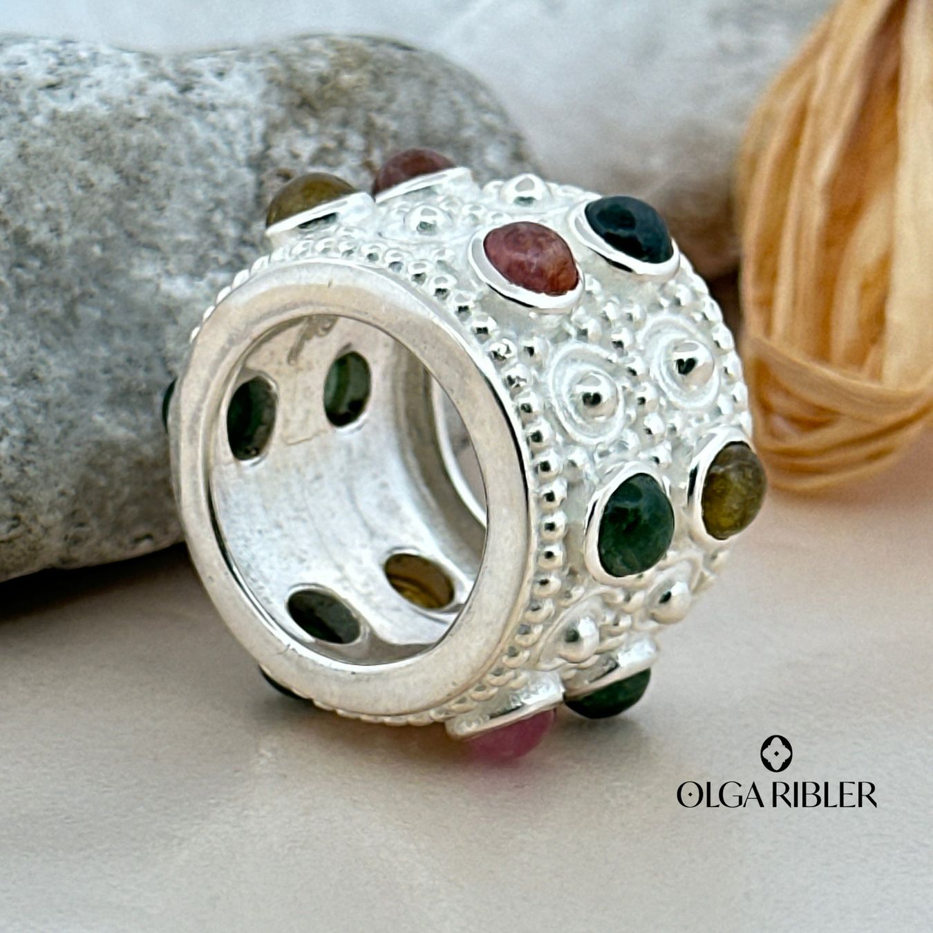 Olga Ribler Anelli: Statement Ring Multi Turmalin Ringgrösse 54 – Nuovo (secondo la descrizione) da Luzern venduto da Schmuckoutlet