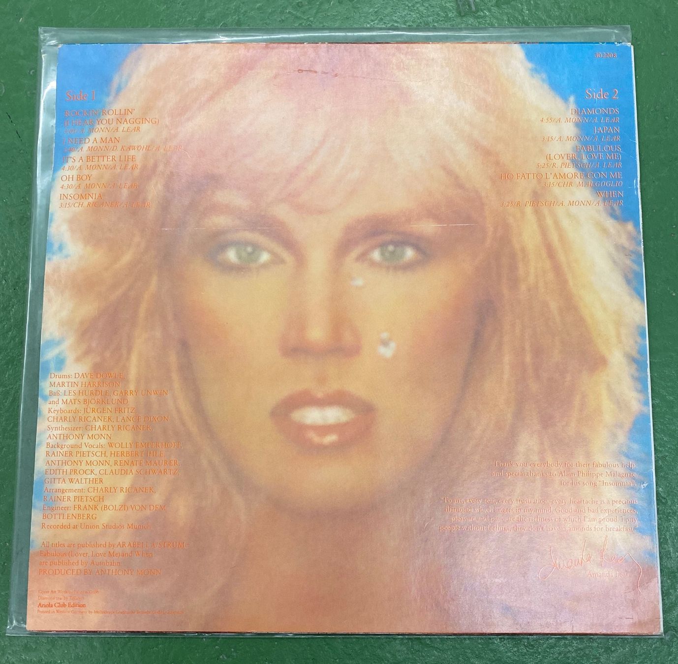 Dischi in vinile: Amanda Lear: Diamonds For Breakfast – Usato da Basel venduto da Ostschweiz06 2