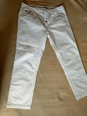 NILE Weisse Sommerhose Hose, Gr. XL