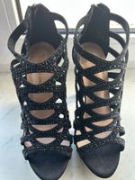 Schwarze Glitzer High Heels, Grösse 38, neuwertig!