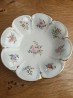 Schale Tirschenreuth mit Blumenmuster goldrand Hand gemalt 