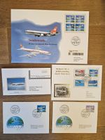 5 Swissair Sonderbriefe, Top Zustand, Rarität