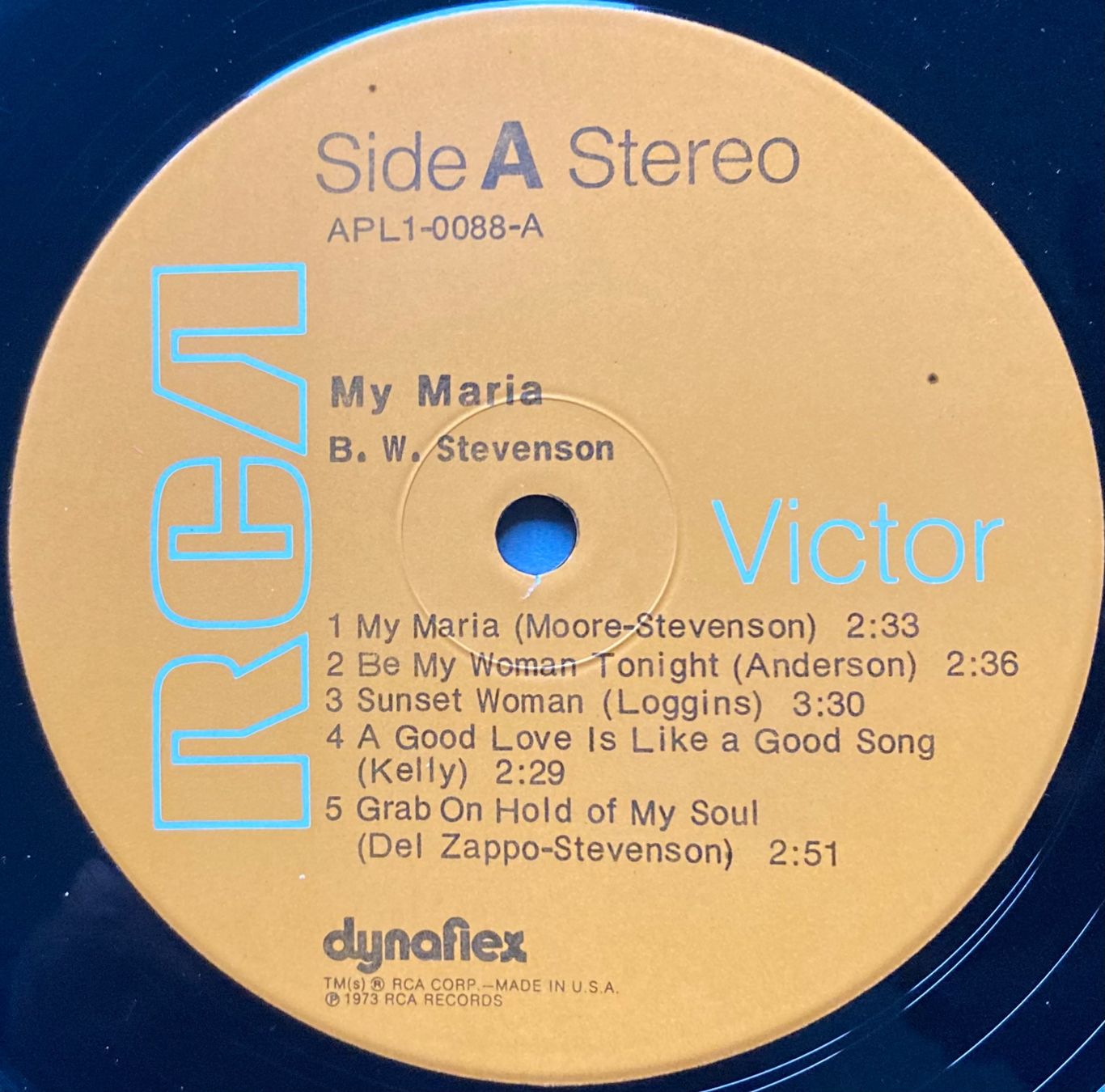 Schallplatten: B. W. STEVENSON - MY MARIA – Gebraucht aus Poliez-Pittet von Newtown-Records 2