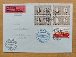 Brief 30 Jahre Alpenflug Oskar Bider Sonderluftpost 1943