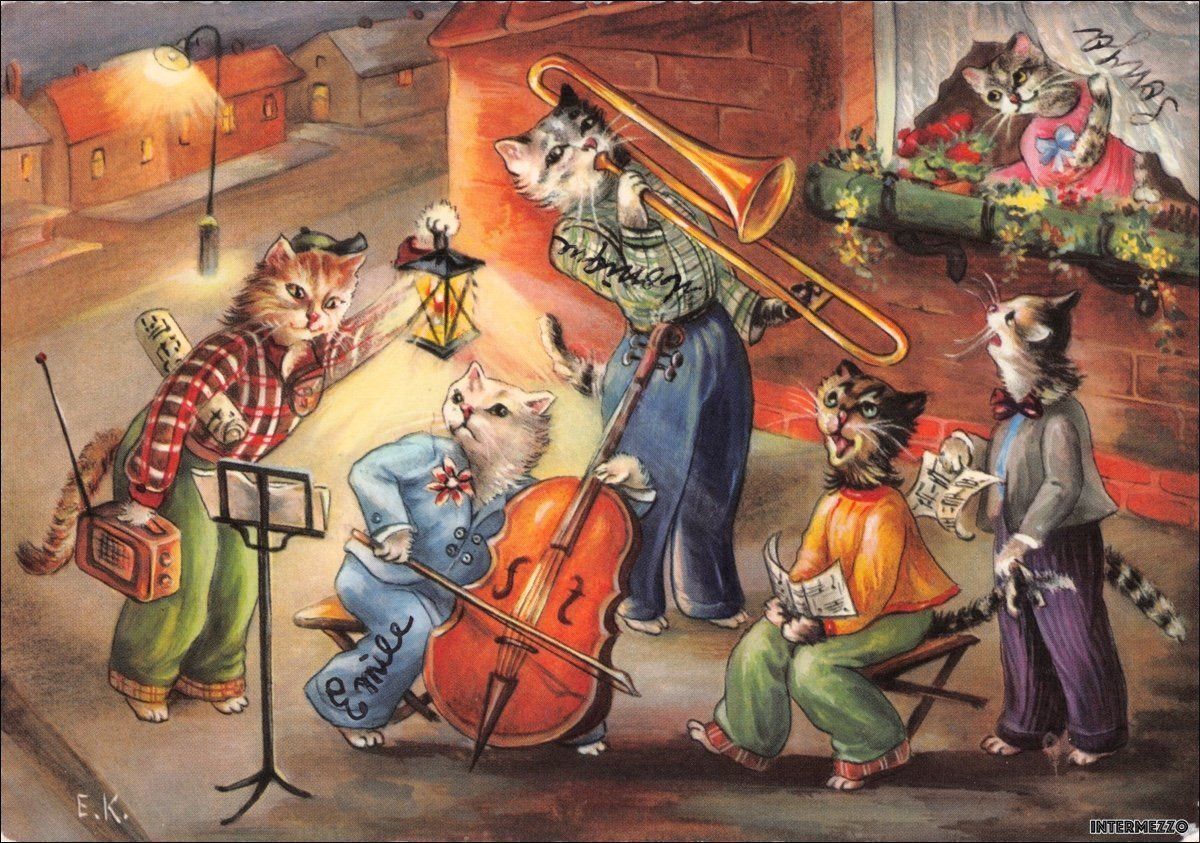 Cartoline postali: Katzen // Katzenkarte Humor 1 – Usato da Basel venduto da intermezzo12