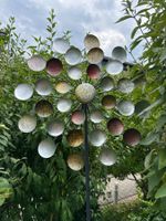 Windspiel Gartendeko Metall Kugel Form bunt gebraucht