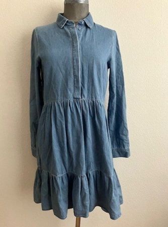 Kleid Jeanskleid Tunika Blusenkleid Gr S Vero Moda blau