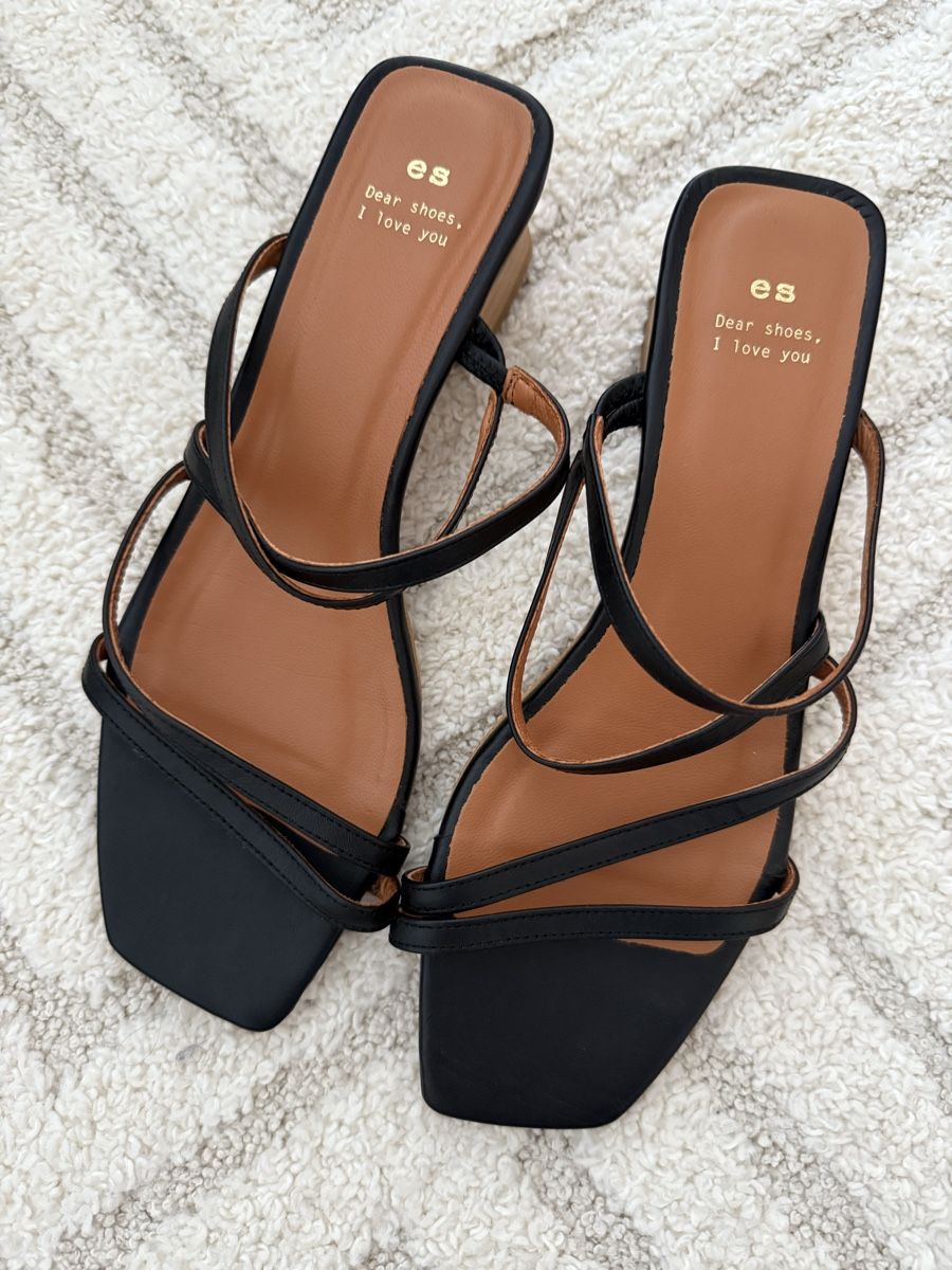 Scarpe da donna: Leather Summer Sandals, Schwarz, Gr. 39, NEU – Nuovo (secondo la descrizione) da Kilchberg ZH venduto da Ignlan 2