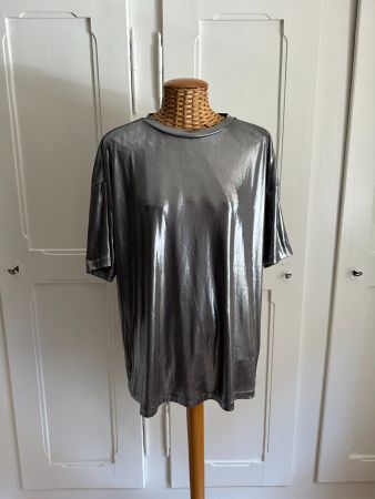 Longshirt silber glitzernd 40