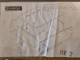 Sintron 480 mm (19") Rack-Leergehäuse, 2 HE, schwarz lackier