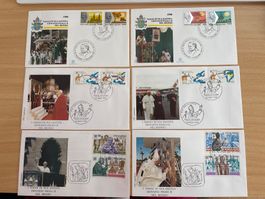 Papst Johannes Paul II. - Vatikan Briefmarken FDC (6 Stk)
