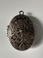 Vintage Medaillon Anhänger, filigranes Muster