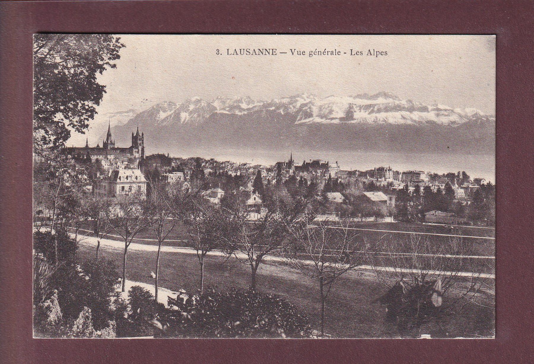 Cartes postales: LAUSANNE et les Alpes - 1915 – D'occasion à Pully par nicecards