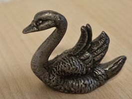 Schwan Miniatur Zinn Figur Vogel Deko Setzkasten