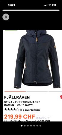 Fjällräven Stina Jacke, Damen mit Kapuze Gr. L