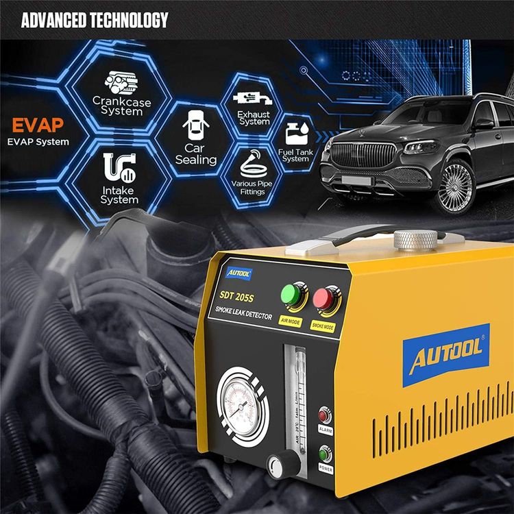 Tester Fumo Doppia Modalità Macchina Del Fumo EVAP MR CARTOOL - Per Diagnostica Auto, Doppia Modalità Aria/Fumo, 12V Macchina Fumo Auto - Foto 4