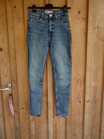 ZARA blaue Damen Stretch Jeans Gr. XS/34  - 240420