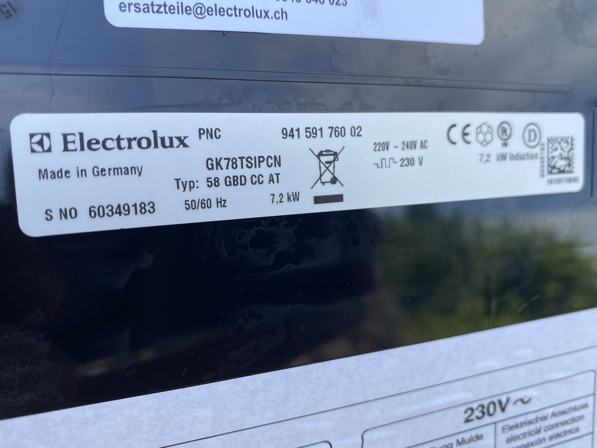 Cucine: Bedienpanel zu Induktionskochfeld Electroluc GK78 – Usato da Suhr venduto da Siwi 2