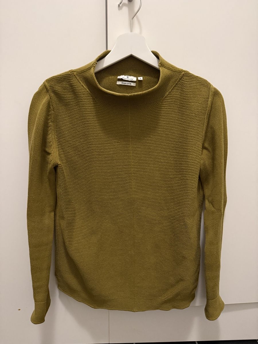 Tom Tailor Maglioni & Felpe: Tom Tailor Strickpullover, Gr. S, Olive Organic Qualitat – Usato da Lenzburg venduto da Reniss_