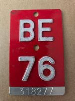 Velonummer BE 76 plaque Velo