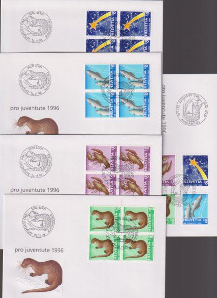 Tutti i francobolli: PJ. FDC-Serie 1996. Einzelmarken & Vierer-Blocks. – Nuovo (secondo la descrizione) da Koblenz venduto da Boerse6