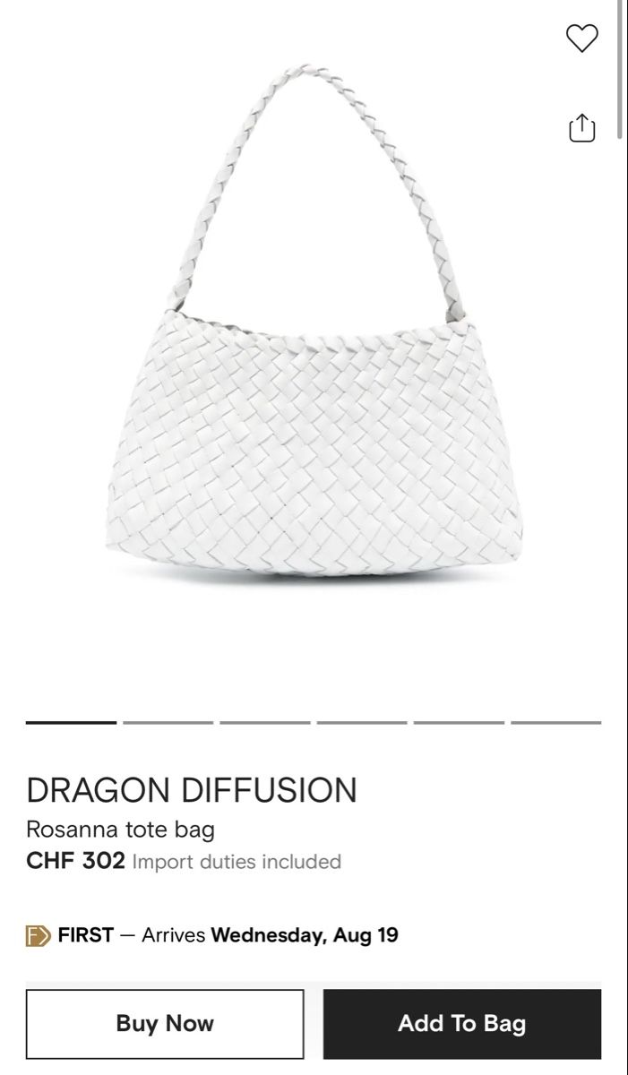 Dragon Diffusion Borse da donna: Dragon Diffusion Rosana Bag White – Nuovo (secondo la descrizione) da Sissach venduto da Angelinaa24 4
