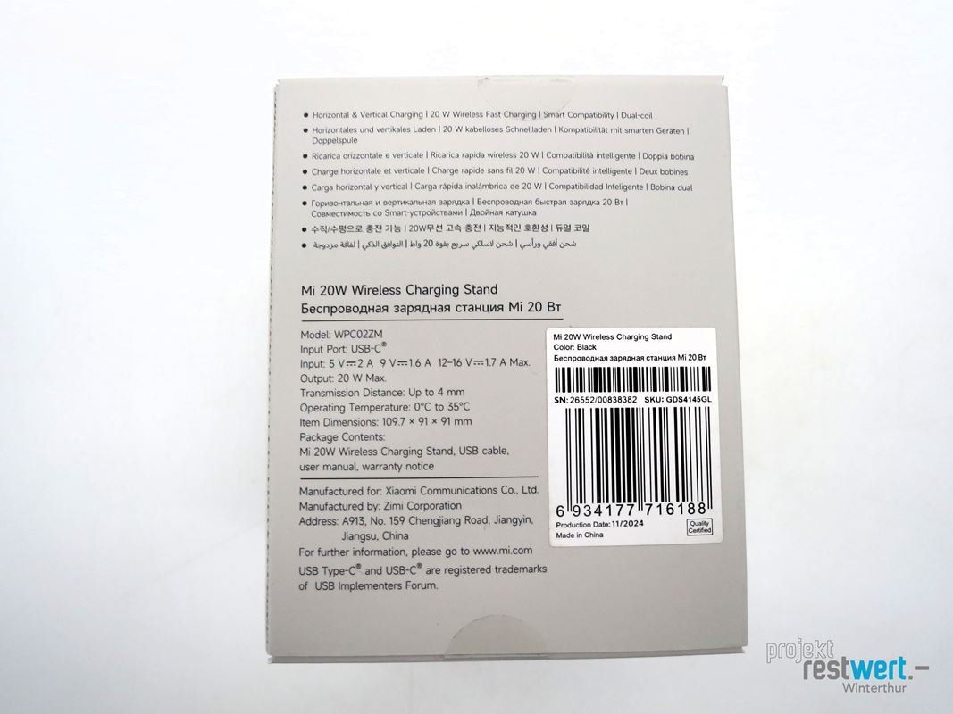 Xiaomi Caricabatterie: XIAOMI Mi Wireless Charging Stand – Nuovo (secondo la descrizione) da Winterthur venduto da Restwert_Winterthur 5