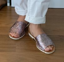 Sandaletten Glitzer bunt Grösse 38
