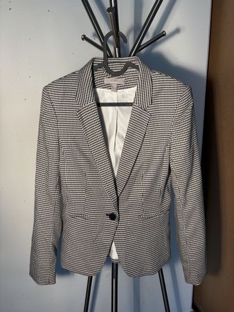H&M Blazer schwarz weiss Hahnentritt Grösse 34