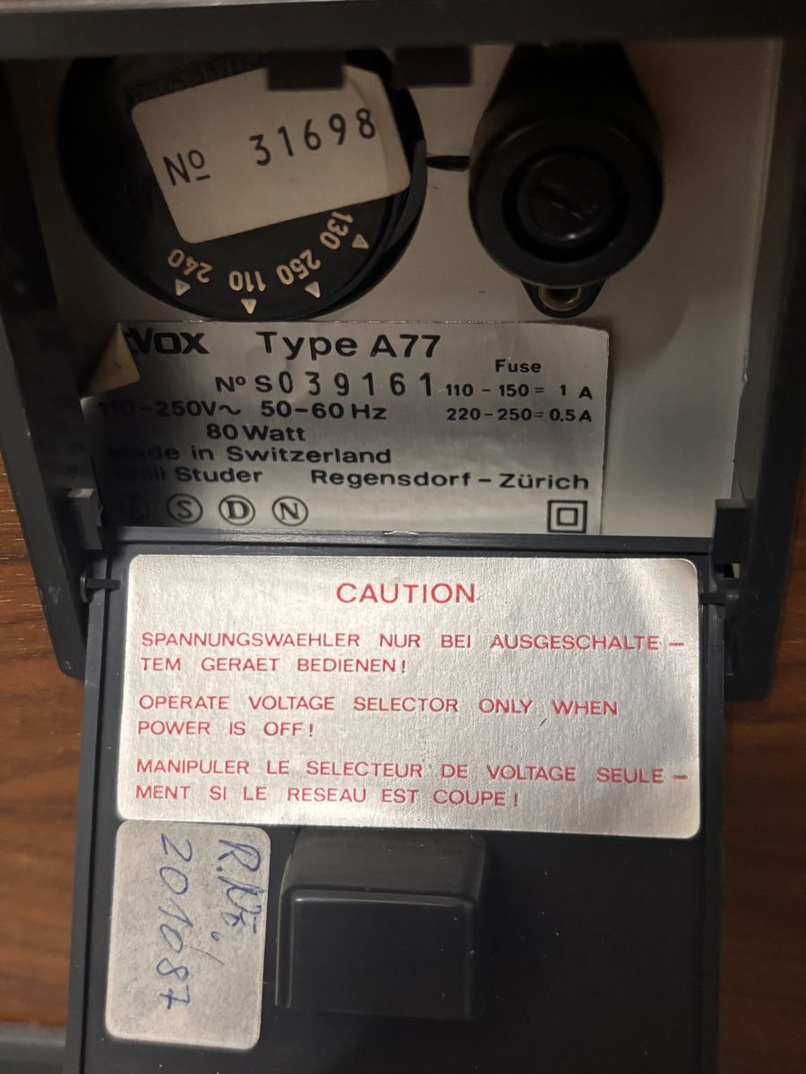 Revox Bandmaschinen: Revox A77 – Gebraucht aus Malters von Leuchtenstaedtler 5