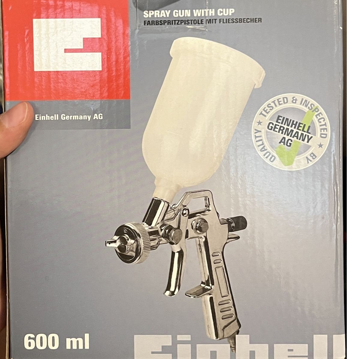Einhell Compressori: Aerografo Einhell con serbatoio superiore NUOVO. – Nuovo e nell'imballaggio originale da Mendrisio venduto da cost.del
