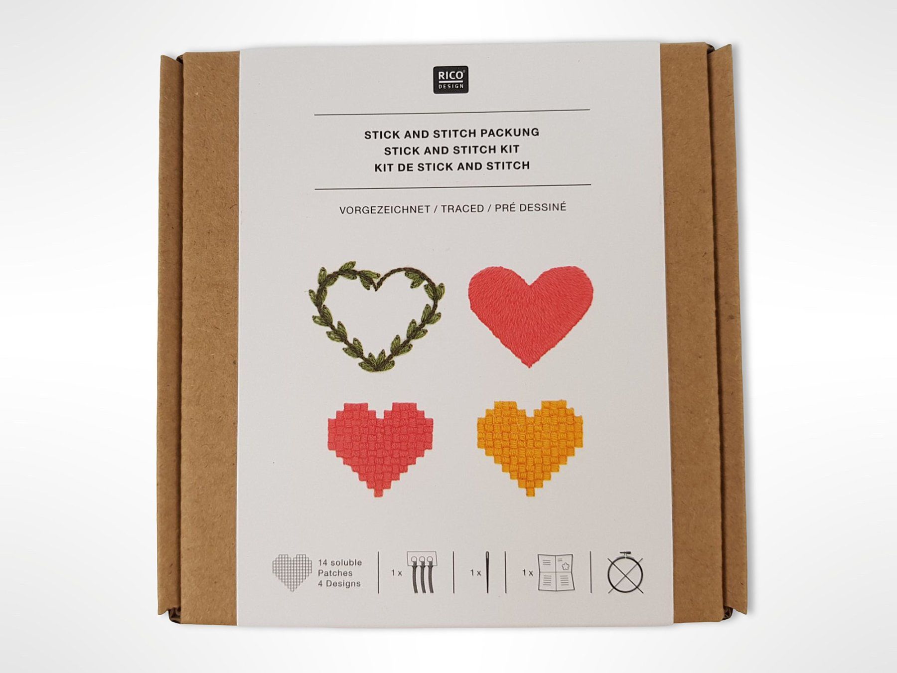 Kit bricolage: RICO DESIGN Stickpackung Herzen – Nuovo (secondo la descrizione) da Suhr venduto da Restwert_Suhr 1