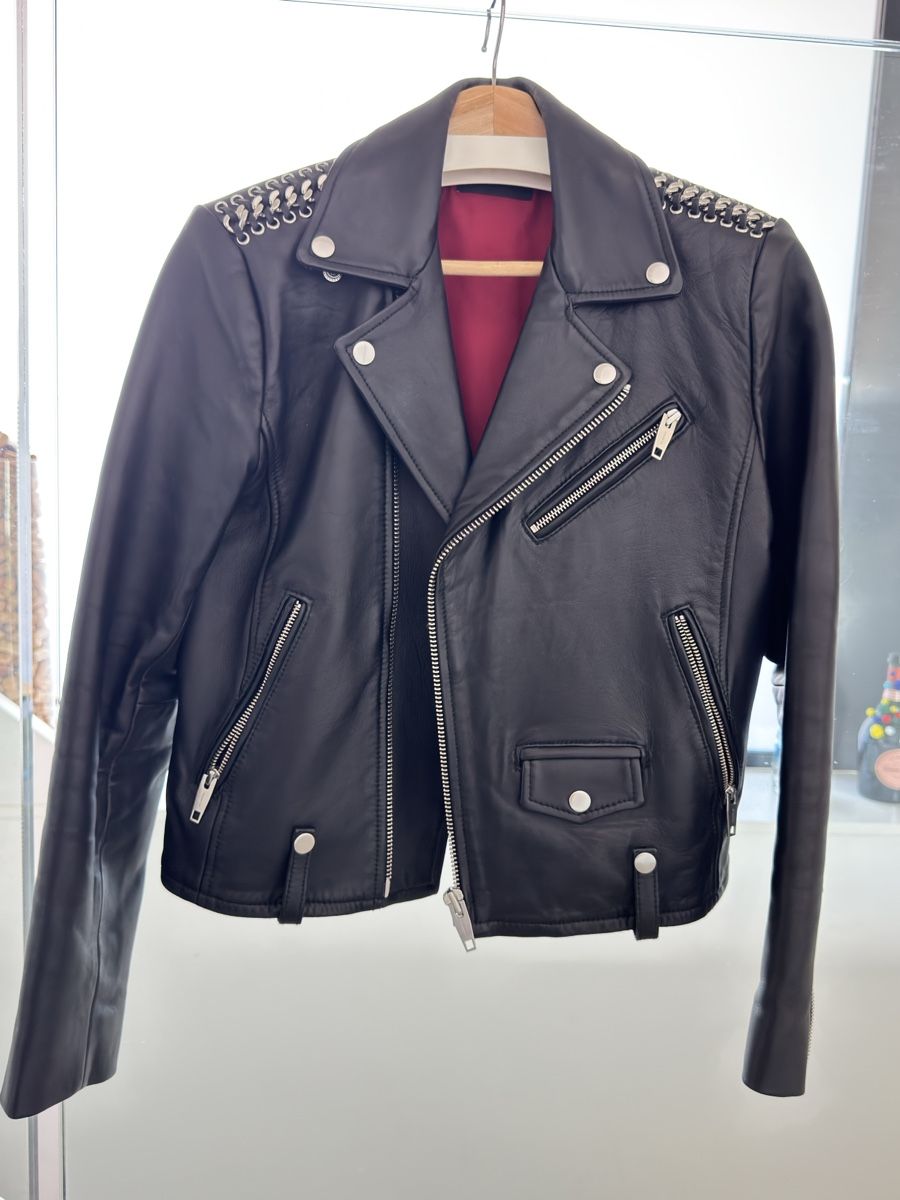 Kooples Giacche: Lederjacke The Kooples mit Kettendetails – Nuovo (secondo la descrizione) da Birmensdorf ZH venduto da hfs62