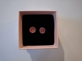 Ohrstecker, rosa, 925 Silber