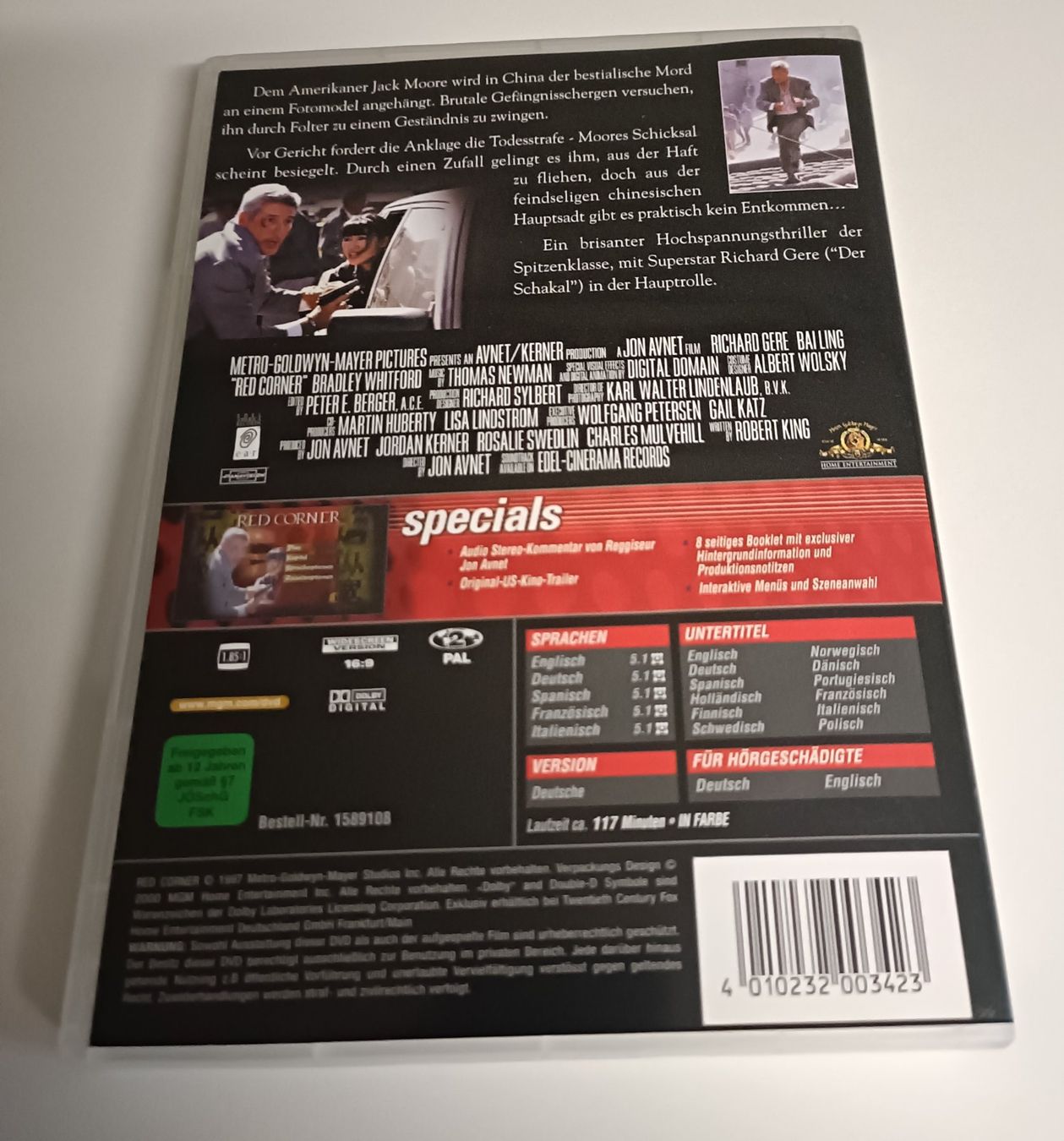 Tous les DVDs: DVD Red Corner mit Richard Gere – D'occasion à Köniz par Movieportal007 1