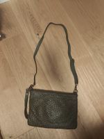 italienische Lederhandtasche grün