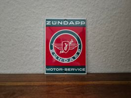 Emailschild Zündapp Motorrad Werkstatt Logo Emaille Schild