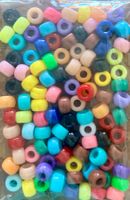 Acryl Bastelperlen Pony Beads bunt 6*9mm / 100 Stück