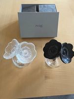 La Lique Deko Glasblumen (1x schwarz, 1x weiss)