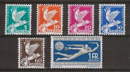 1932 : Serie Nr. 185 - 190, postfrisch **, KP 150.--