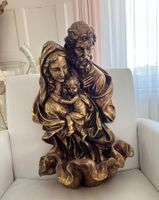 Heilige Familie 52cm antik Weihwassergefäss JESUS Figur