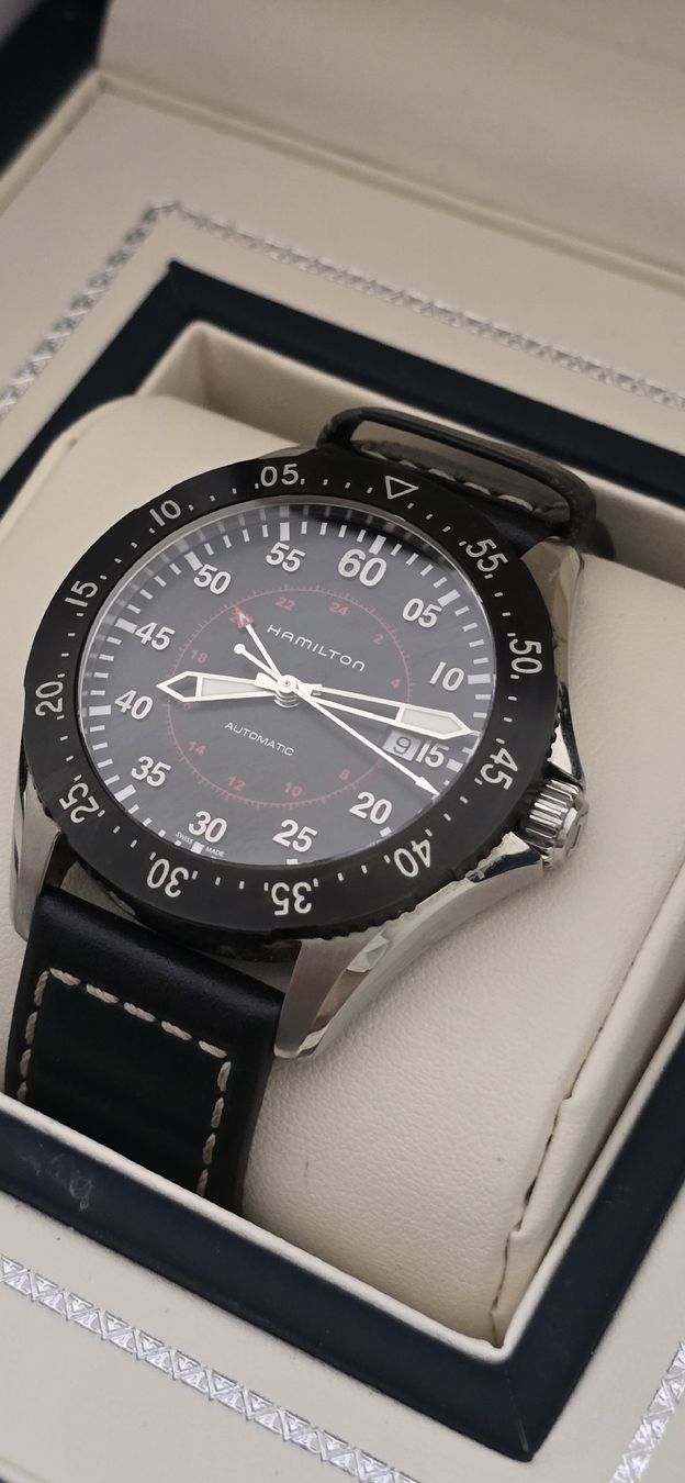 Hamilton Orologi: Hamilton Khaki Aviation Pilot GMT Auto – Usato da Les Acacias venduto da watinjo 2