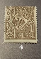 Italien 1901 briefmarke abart dezentriert