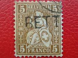 Nr.30 (Sitzende Helvetia) mit Stabstempel BETT.