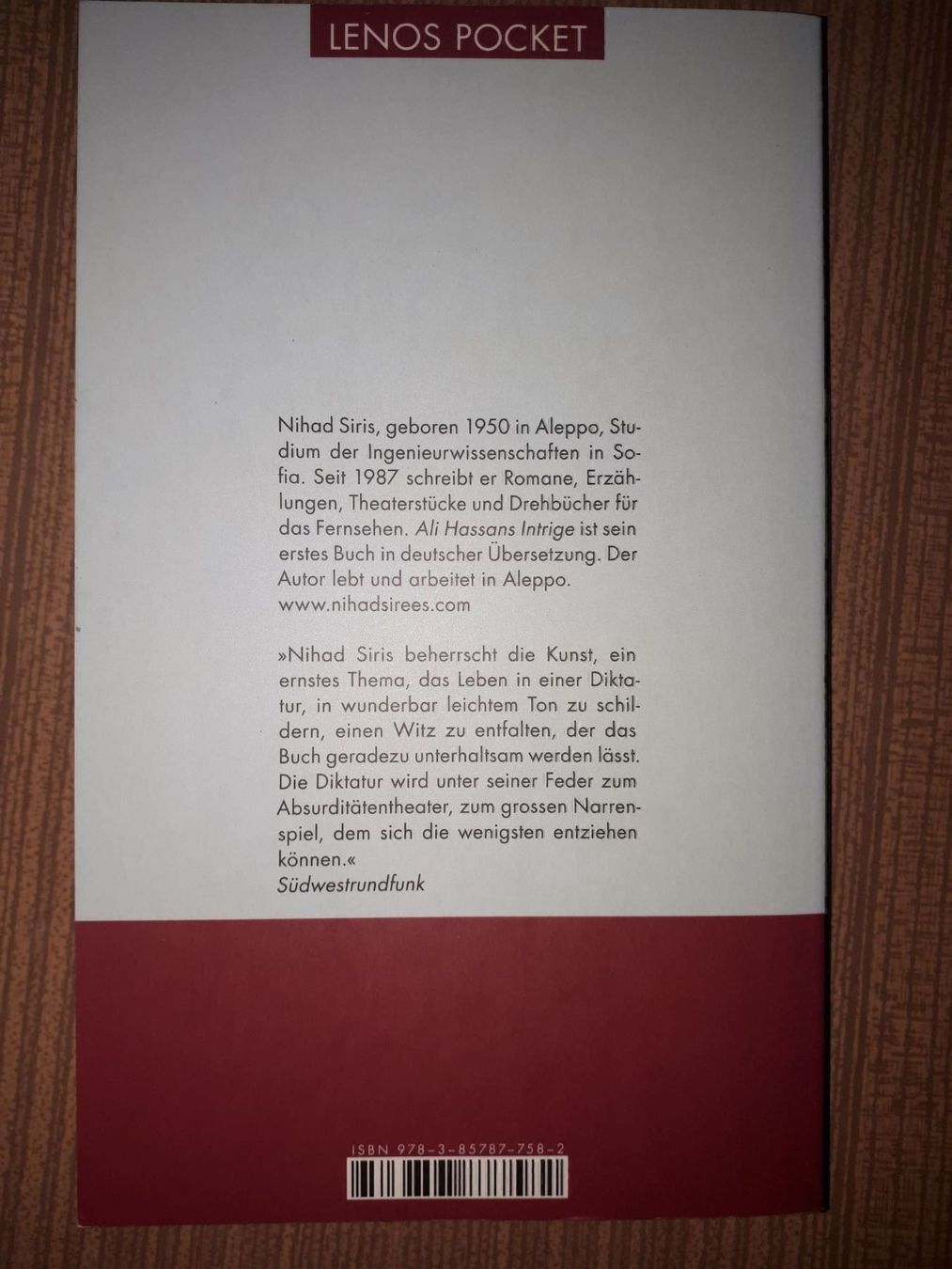 Livres: Nihad Siris Ali Hassans Intrige - – D'occasion à Basel par Alacant 1