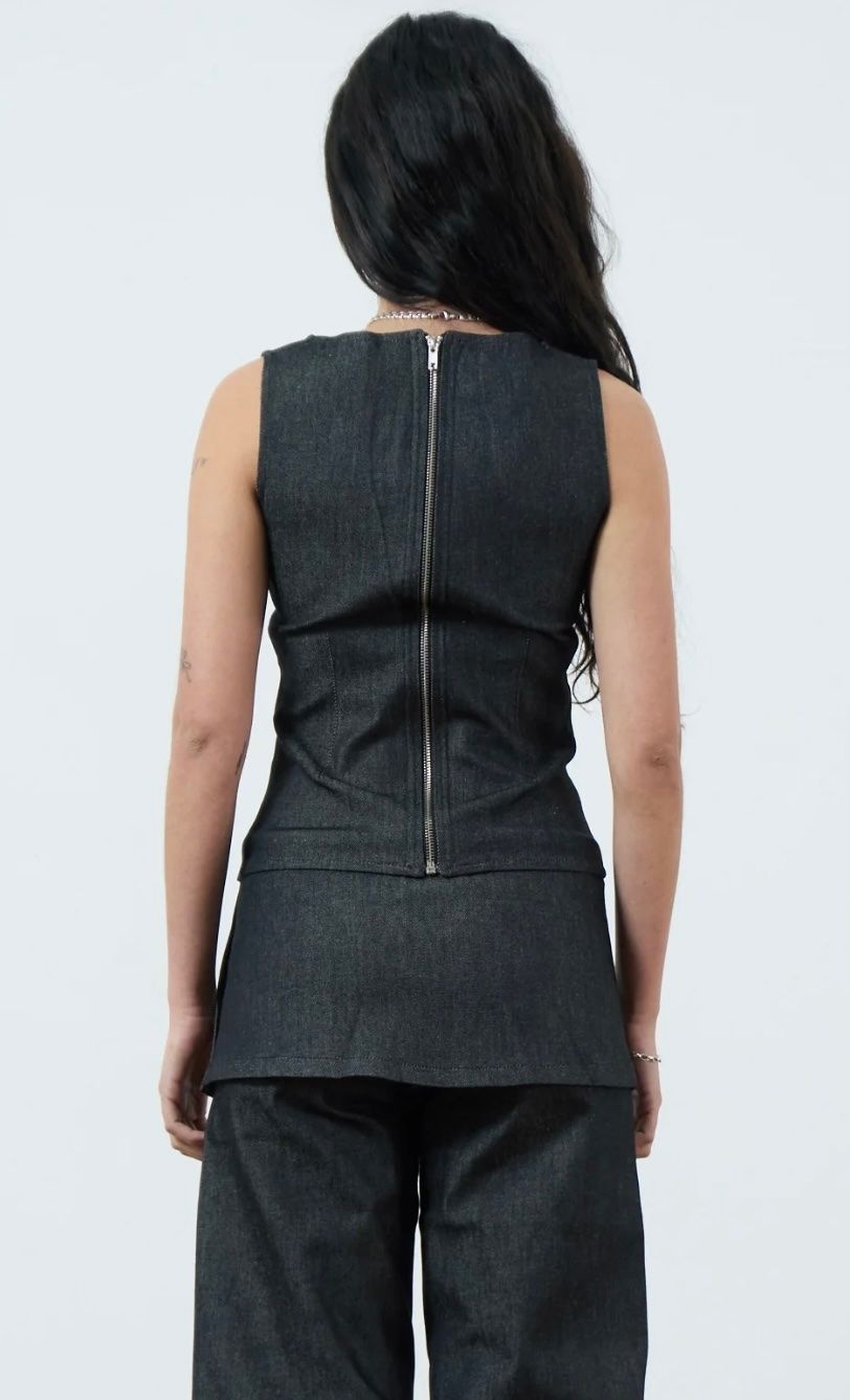 Top: K&R London Denim Top – Nuovo (secondo la descrizione) da Elsau venduto da mayameer 2