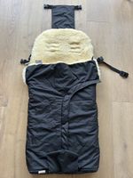 JimmyLe Winterfusssack Fussack Lammfell Schwarz